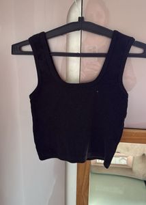 Brand New Black Crop Tank Top, Free Size
