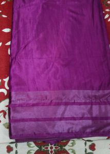 Magenta /Purple Saree with stitched blouse