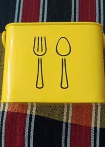 Kitchen-Cutlery Holder - Yellow color