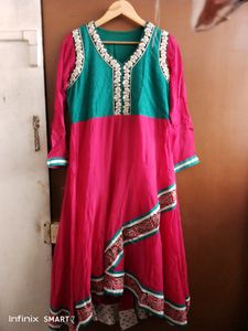 green and pink Kurtas With Box
