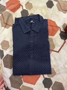 Men's Navy Patterned Shirt