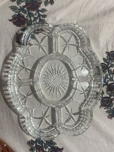 treo glass tray for snacks serving