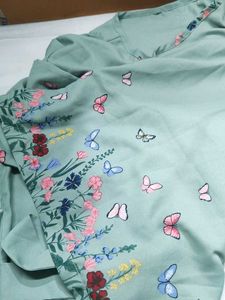 Light Green Floral Print Kurta