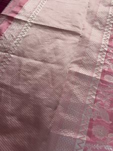 Beautiful Pink Banarasi Silk Saree