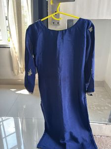 Embroidered Blue Kurta