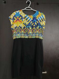 Colorful Geometric Print Dress