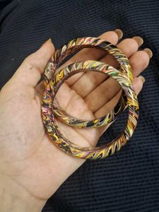 y2k Vibrant Marbled Bangles. (laakh bangles)