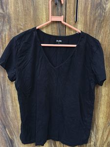 Basic Black V-Neck T-Shirt