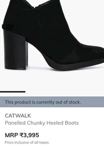 Black Suede Block Heel Ankle Boots
