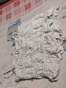 Crinkle Detail Crop Top