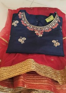 Girls' Ethinc Festive Top and Skirt Set