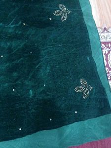 Elegant Green Velvet Kurta
