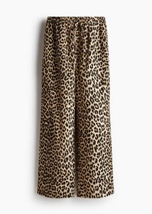Leopard Print Wide Leg Pants