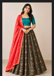 Designer Lehenga Choli Set🧡🧡🧡🧡