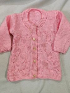 Hand knitted Pink Sweater (12-18 Months)