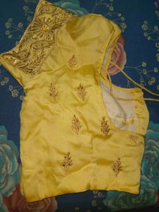 Elegant Yellow Saree + blouse