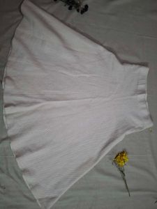 Cream A-Line Skirt