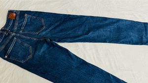 MANGO Ripped Blue Jeans