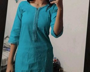 Blue Striped Kurta