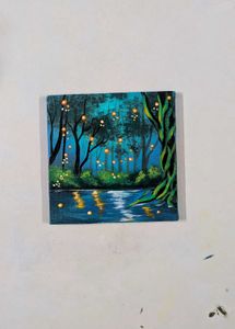 Enchanting Forest Night Painting