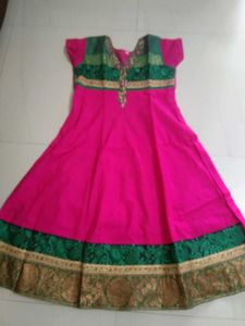 Elegant Pink Anarkali Kurta Set