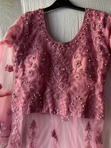pink beautiful gown set