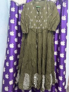olive kurta set