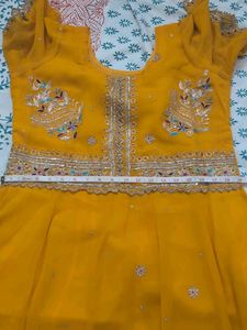 Yellow Embellished Ethnic Gown