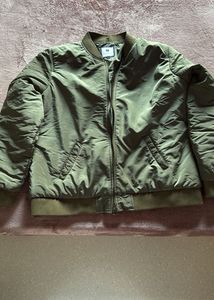 Imported Women Olive Green Bomber Jacket, XXL