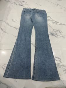 Low Rise Light Wash Flare Jeans