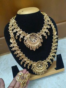 antique matt finish combo jewellery set