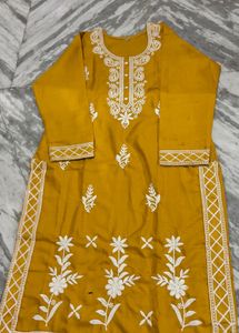 Embroidered Kurta with Pants Set