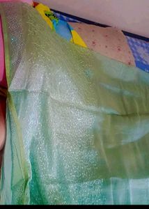 New zimmi choo saree with stitched blouse