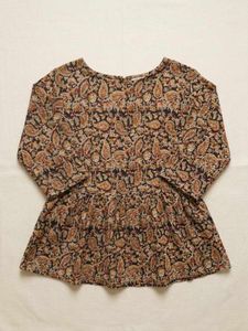 Paisley Kalamkari Pure Cotton Peplum Top