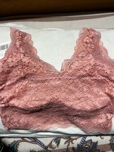 Pink Floral Lace Bralette Top