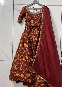 Maroon lehanga set