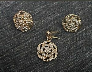 Sparkling Rose Gold Jewelry Set