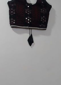 Embellished Black Ethnic Blouse