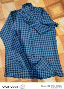 Classic Blue Checkered Men's Shirt😍💙