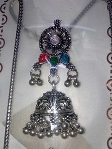 Oxidised Silver Necklace and Earring Set