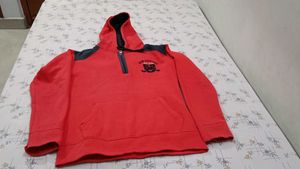 Girls Stylish Red Hooded Sweatshirt | Warm Winter