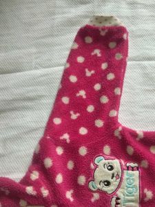 Cute Pink Polka Dot Hooded Jacket