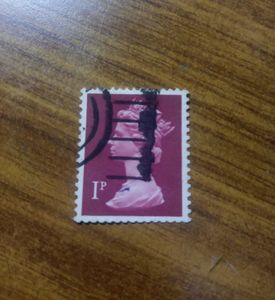 Postage stamp great britain queen