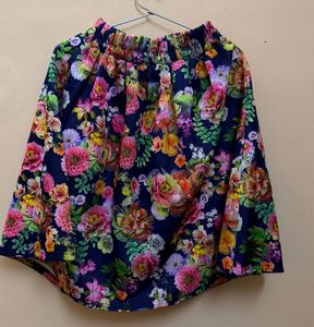 Vibrant Floral A-Line Skirt