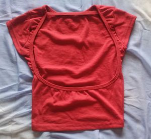 Pinteresty Red Backless Crop top