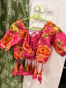 Vibrant Floral Print Lehenga Choli Set