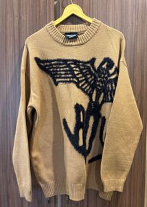 Graphic Print Knit Sweater