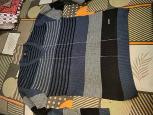 Striped V-Neck Sweater duke brand.