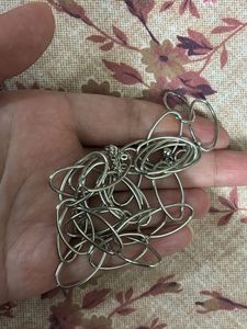 Elegant Silver Tone Y-Shaped Chain Necklace