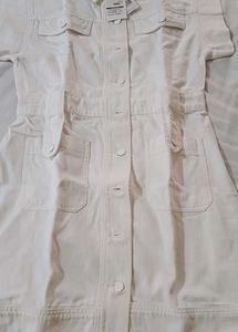 White Denim Shirt Dress